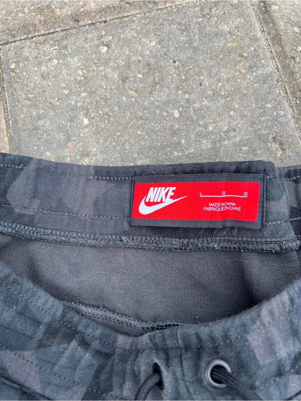 Nike Sportswear Tech Fleece Camo Joggers Black Grey Mens Size L